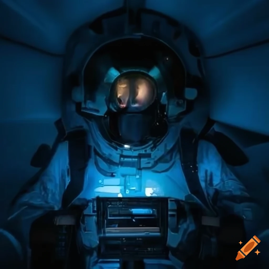 futuristic spaceship pilot