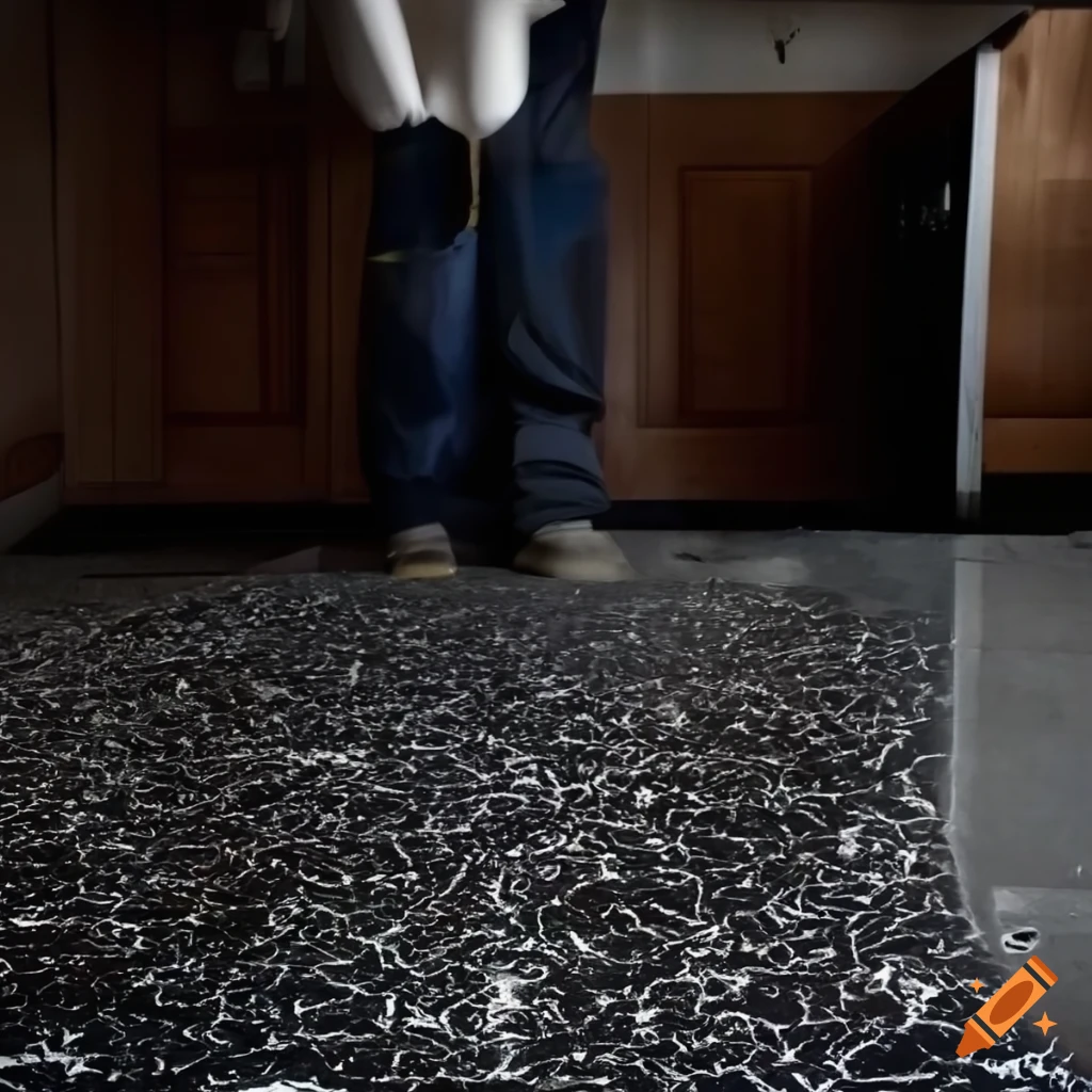 Epoxy flooring being laid in a garage in ipswich, queensland, australia
