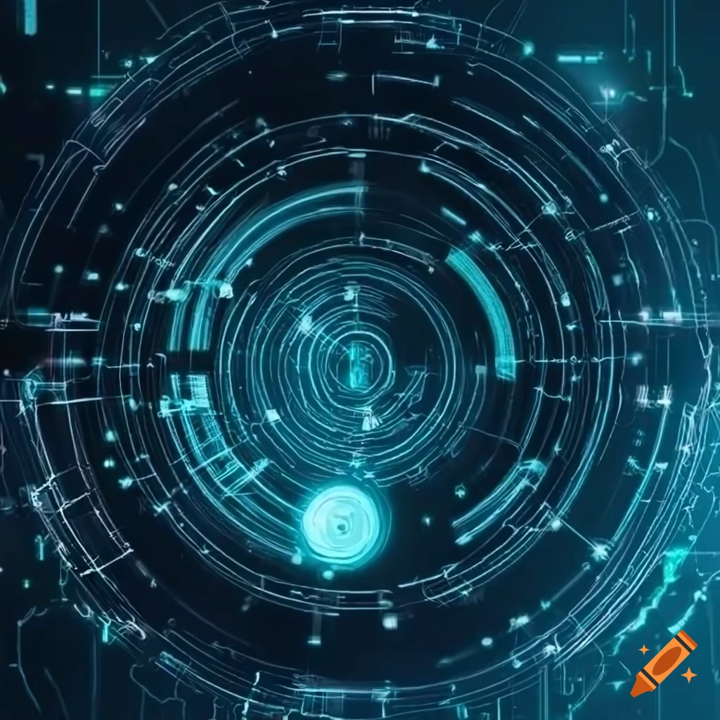 Wireframe Schematic Of Advanced Technology On Craiyon