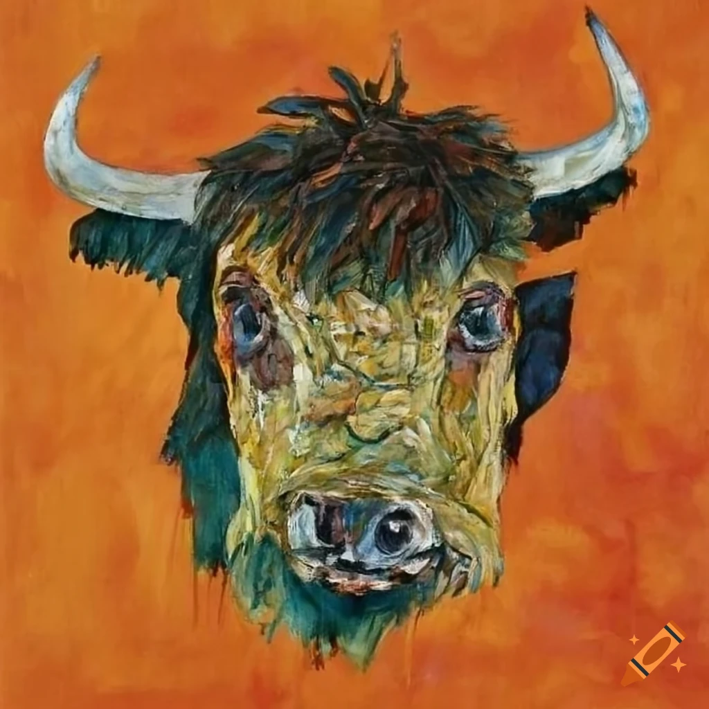 painting of a yak by Egon Schiele