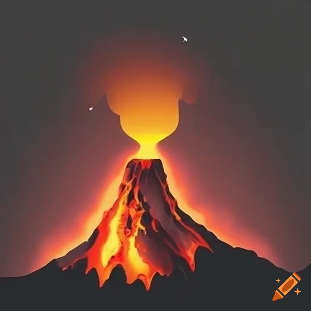 volcano design artwork