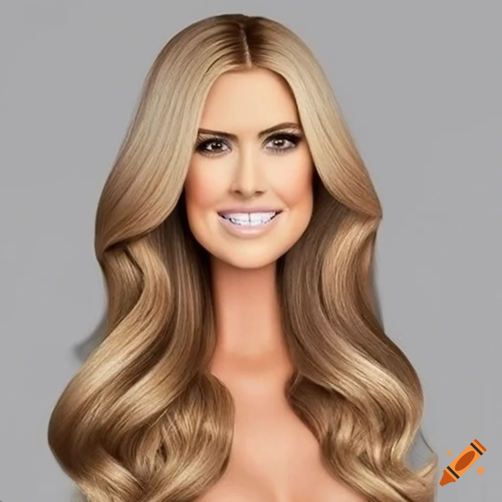 Christina El Moussa styling head with long hair
