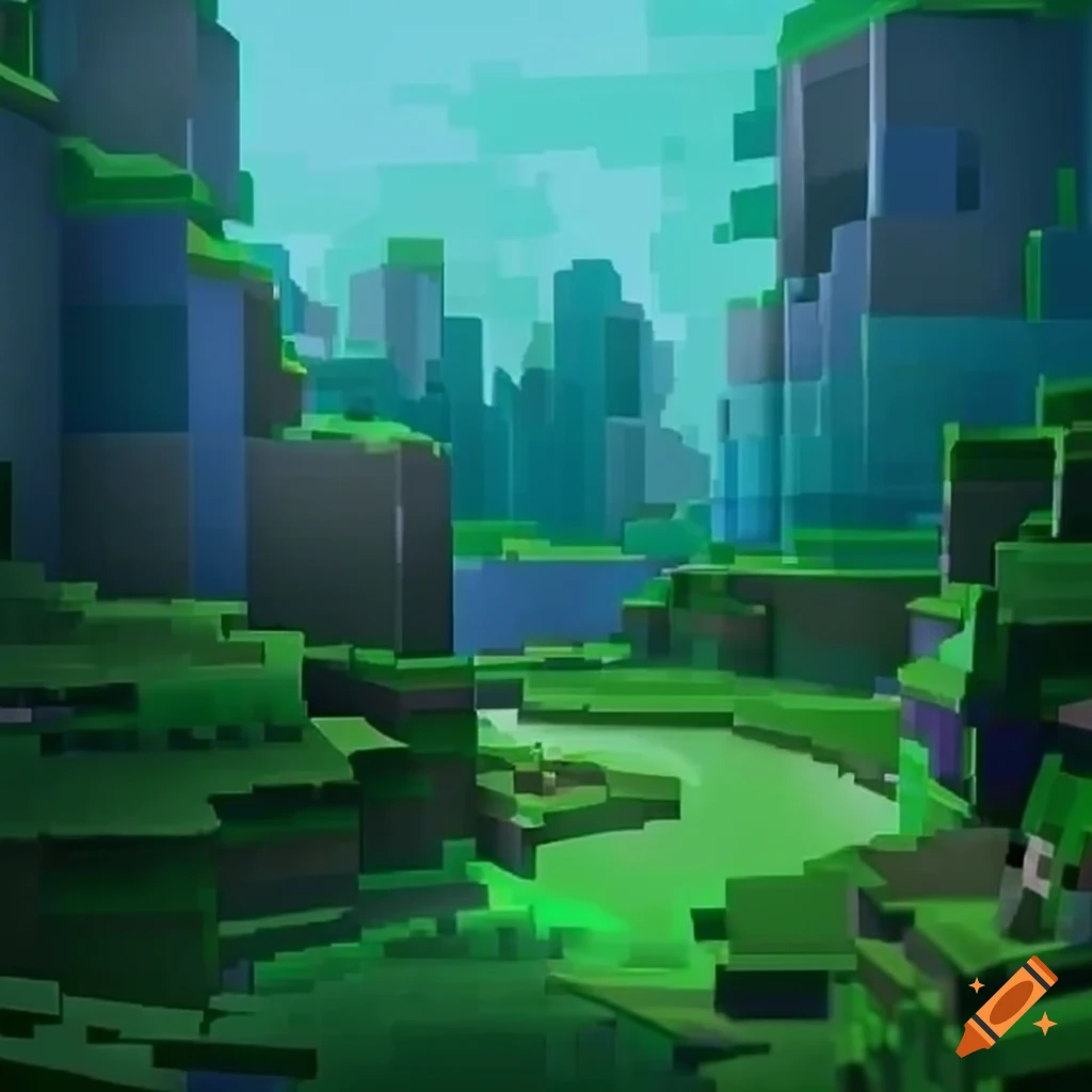 Minecraft-themed background