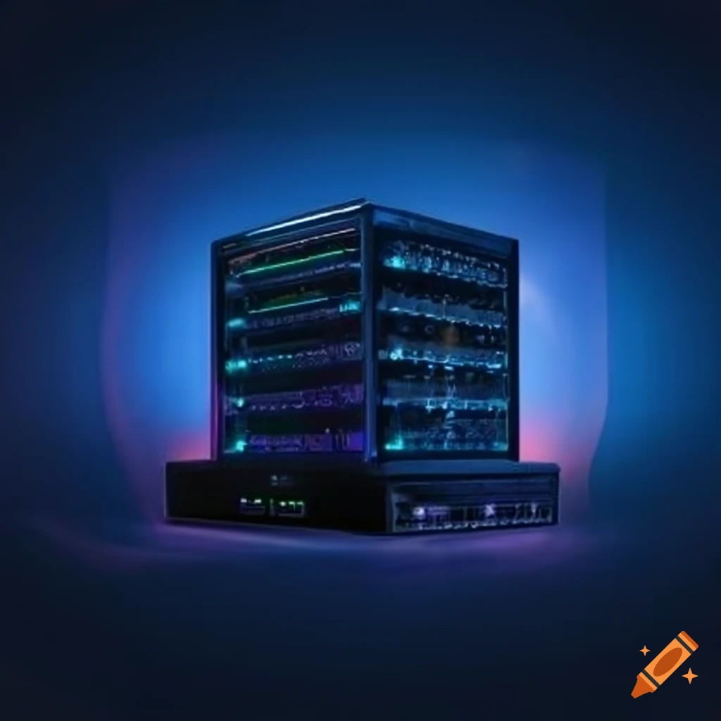 Sparkbit42 rack mounted computer on craiyon