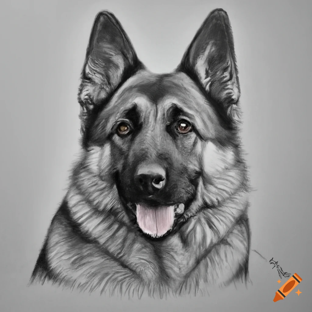 How To Draw A German Shepherd For Kids, Step by Step, Drawing Guide, by  Dawn - DragoArt