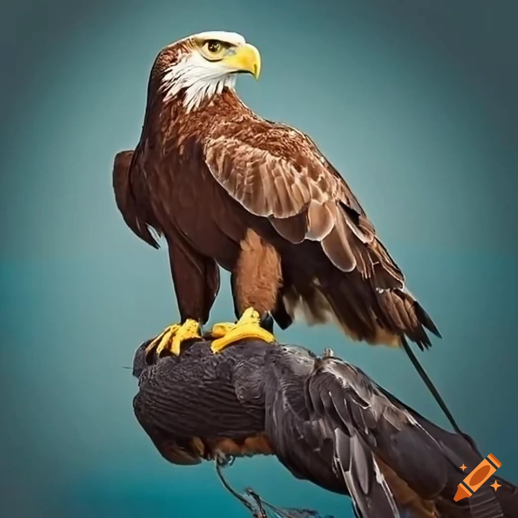 scenic road trip with an eagle on the shoulder