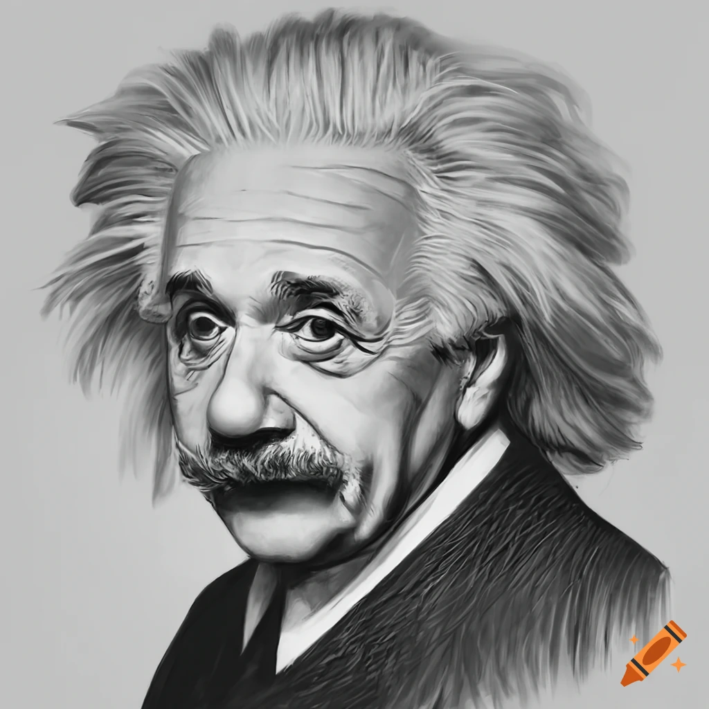 Best Pencil Sketch Of Albert Einstein - Desi Painters