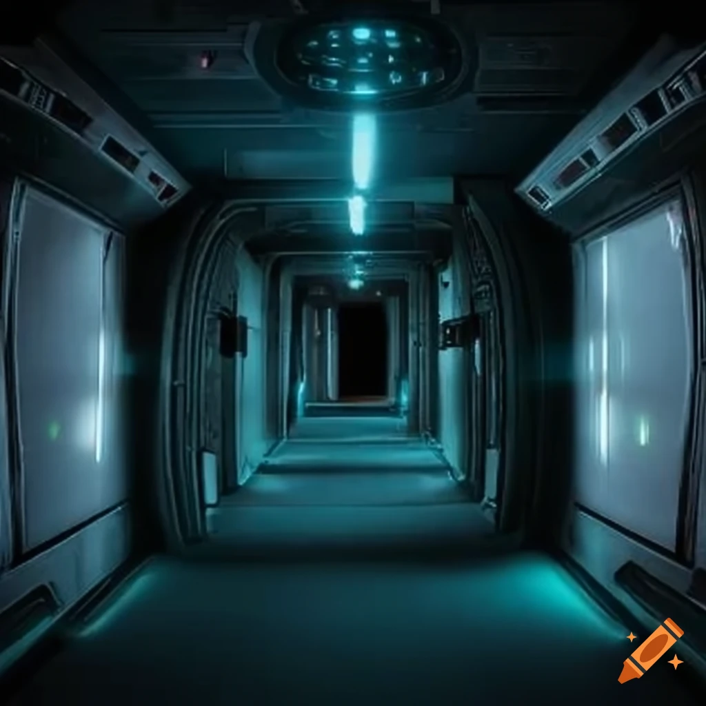 corridor of a futuristic spaceship