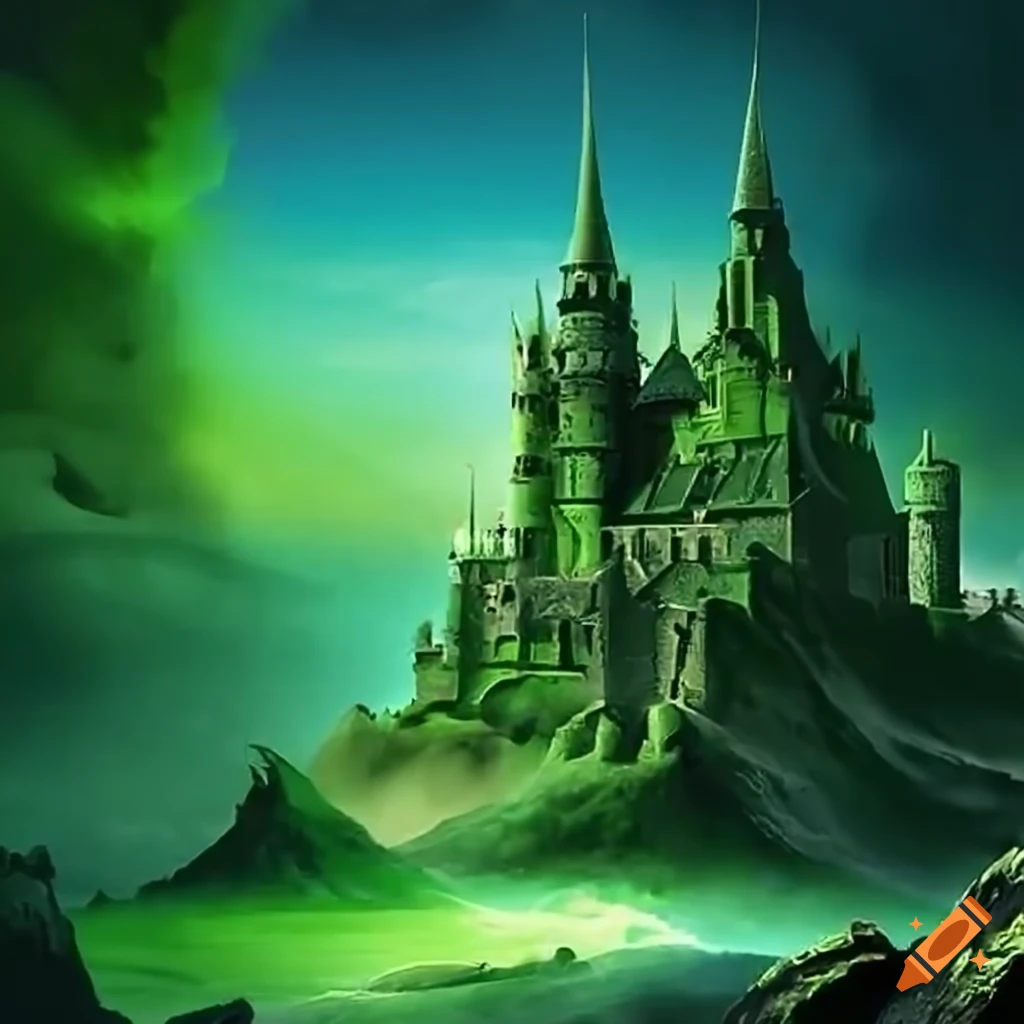 Green castle on Craiyon
