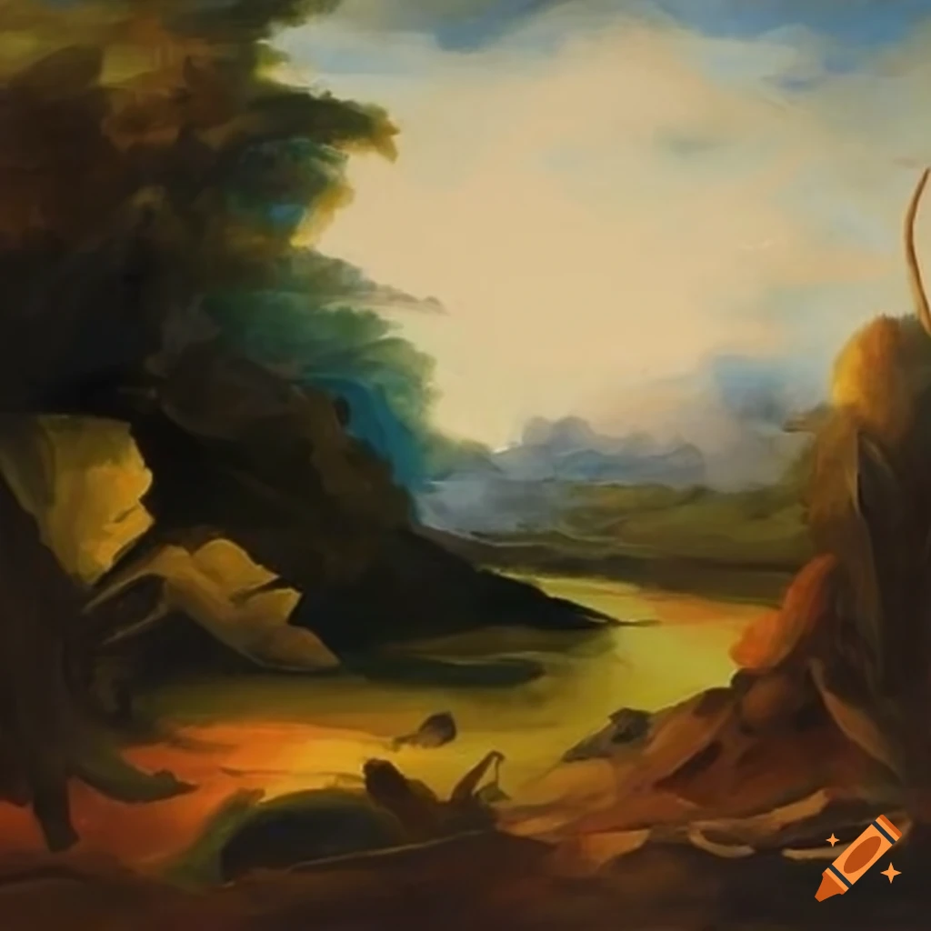 Landscape with a touch of still life