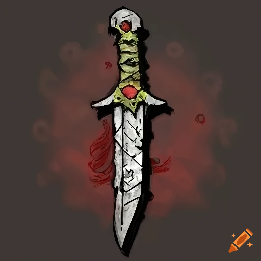 fantasy artwork of a poisonous snake-themed dagger