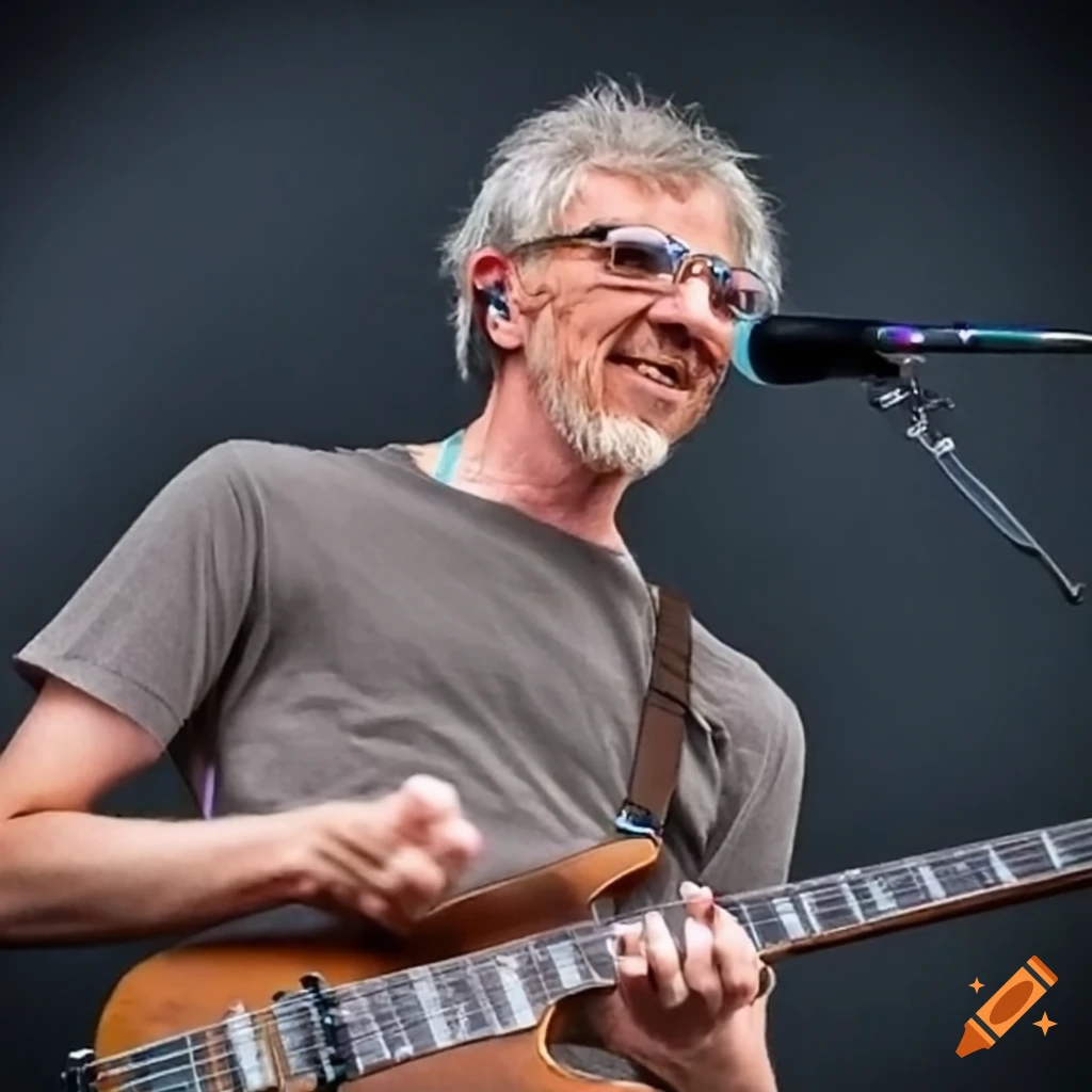 Man enjoying a jam band concert on Craiyon