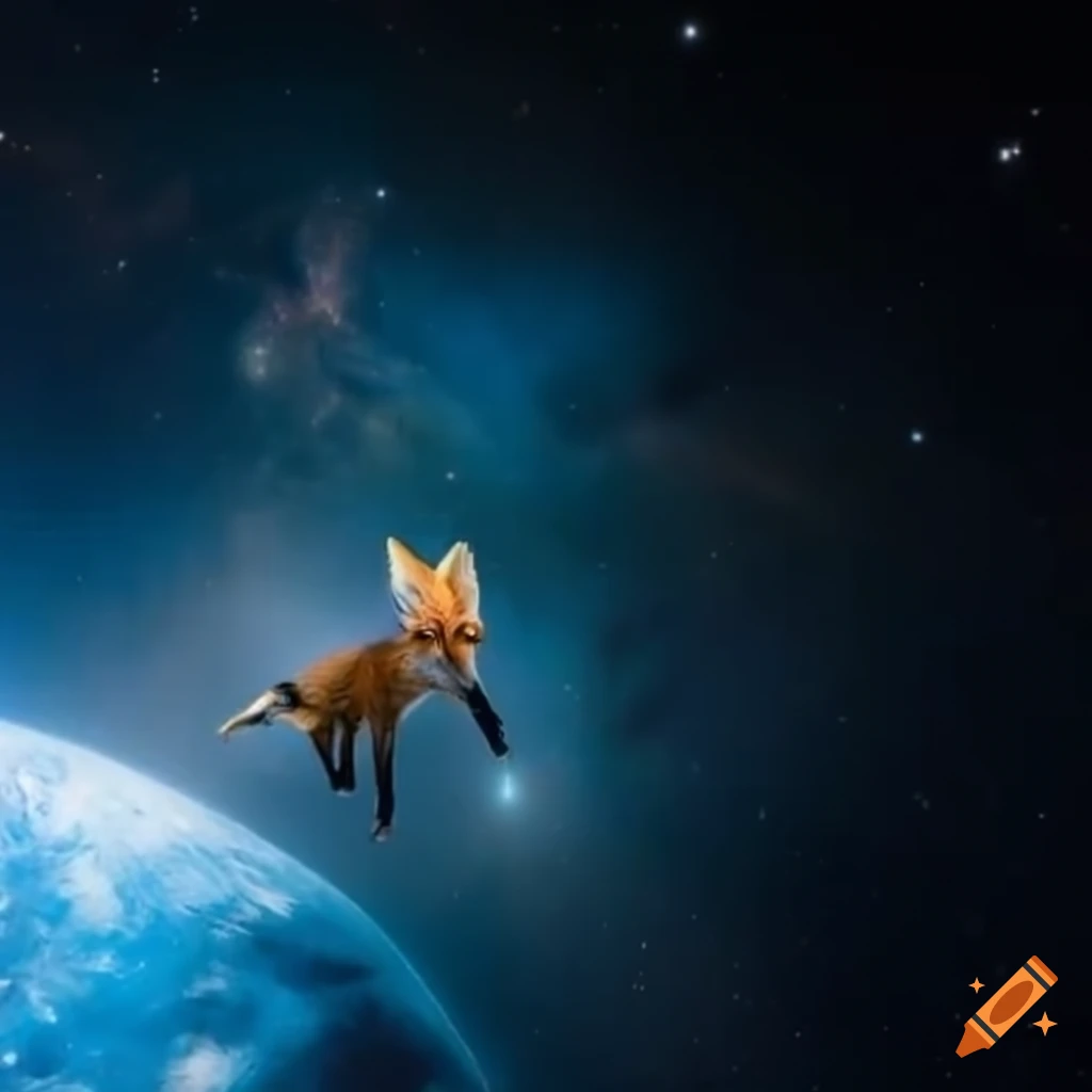 Space fox image on Craiyon
