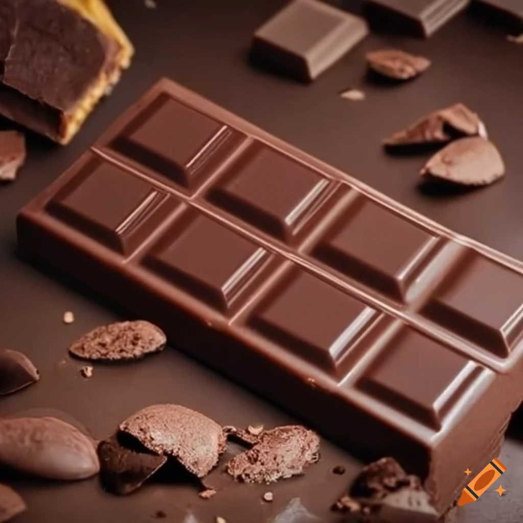 Chocolate bar and whey protein combination on Craiyon