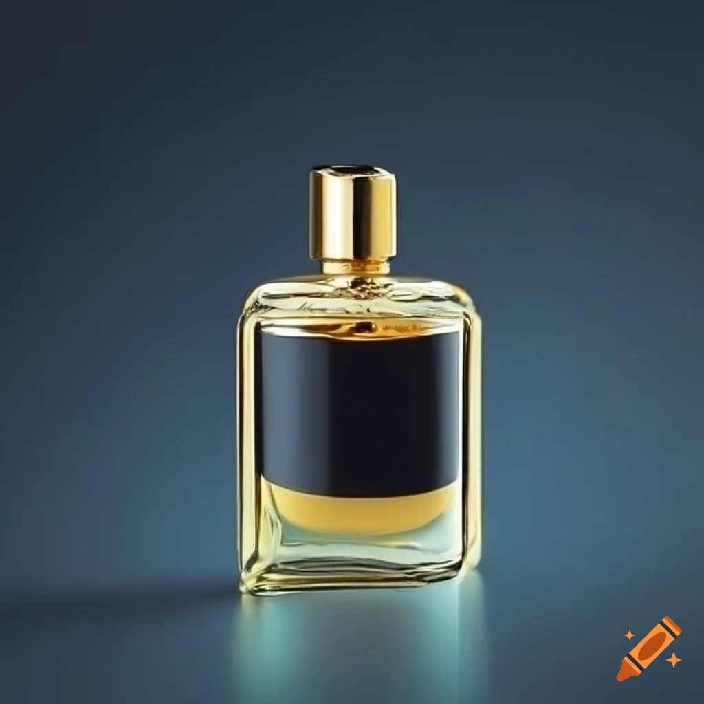Gold perfume bottle on Craiyon