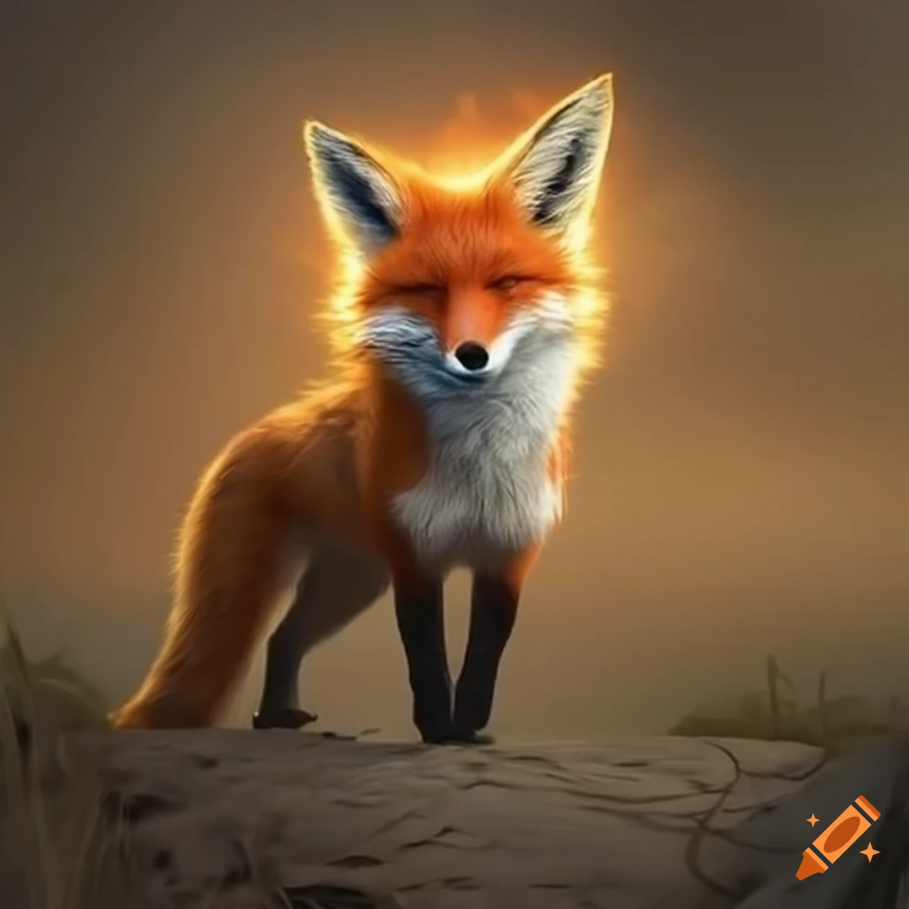 Image of a magical fox with nature powers