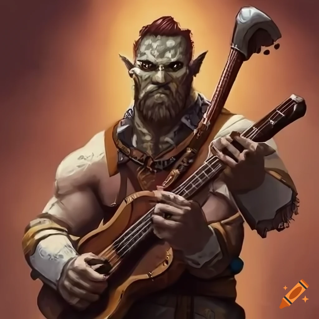 goliath-bard-playing-a-war-axe-guitar