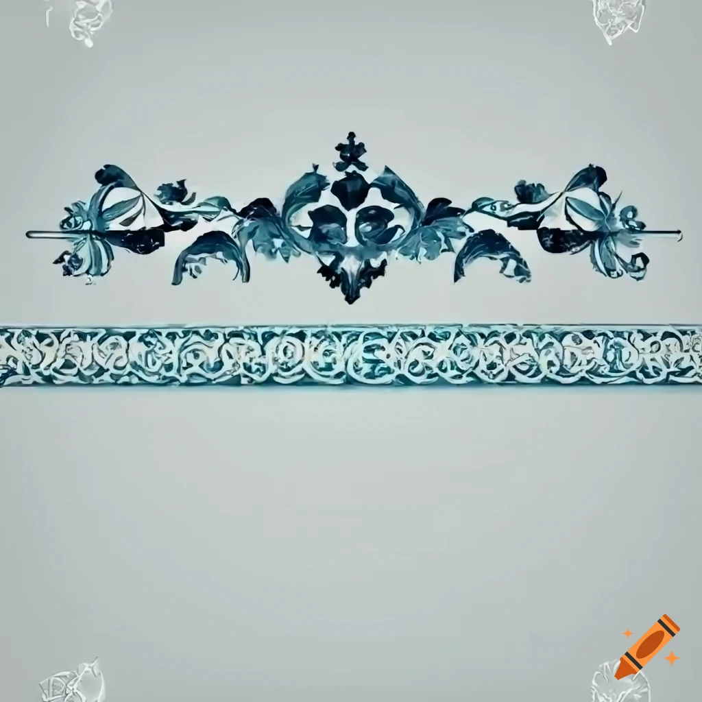 divider line with ornament on a white background