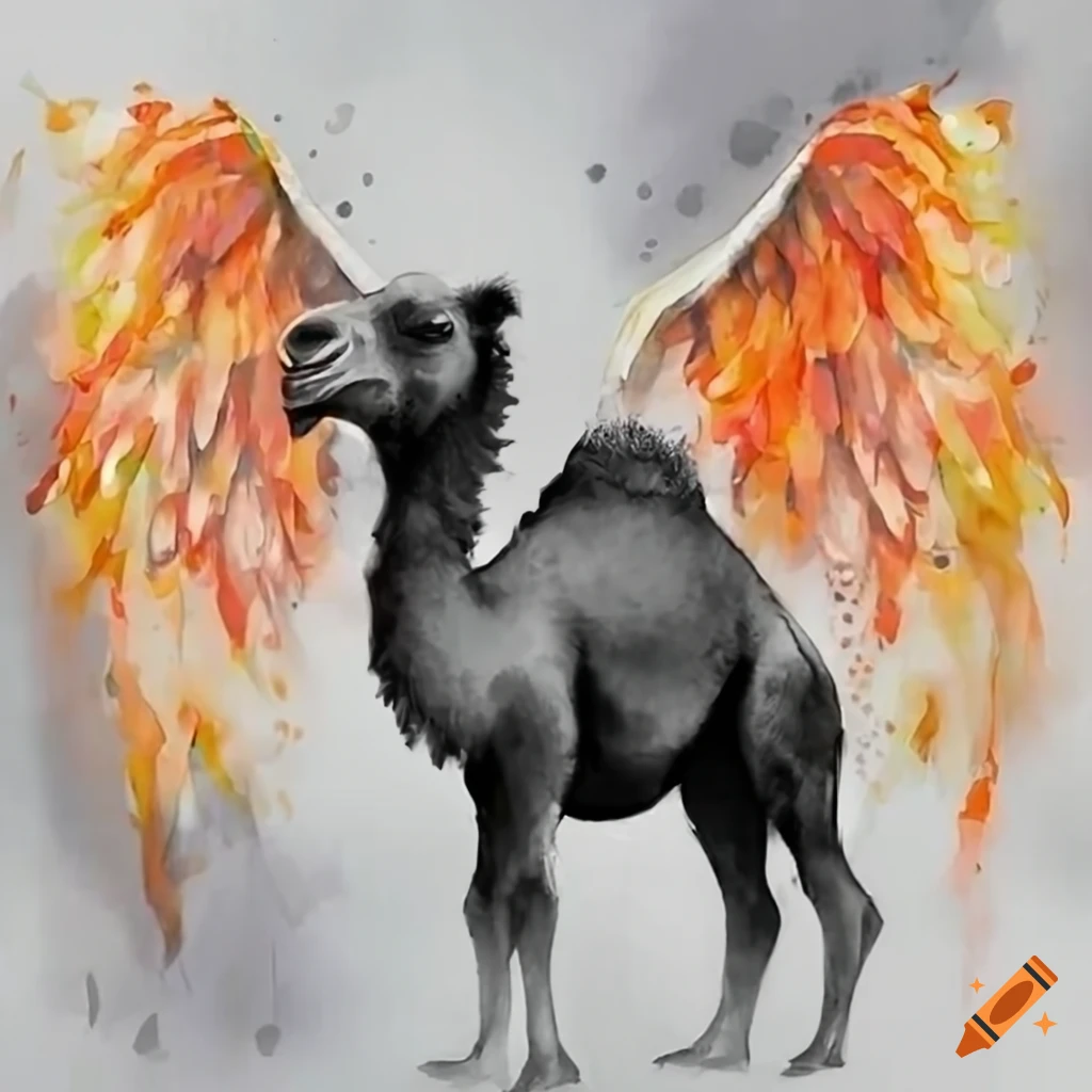 camel with angel wings