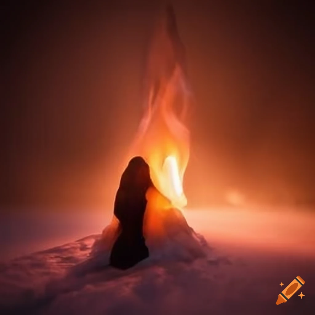 image depicting the clash of fire and ice