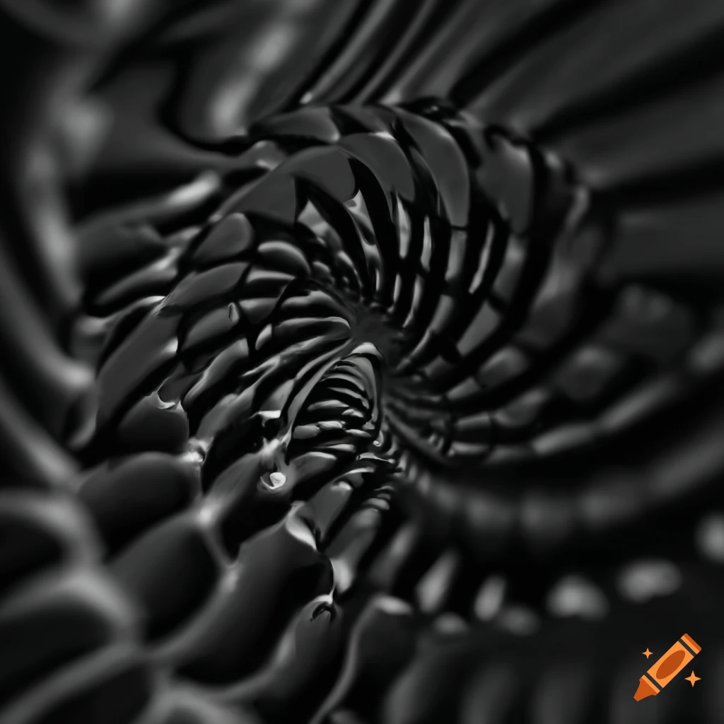 black and white spiral eye art