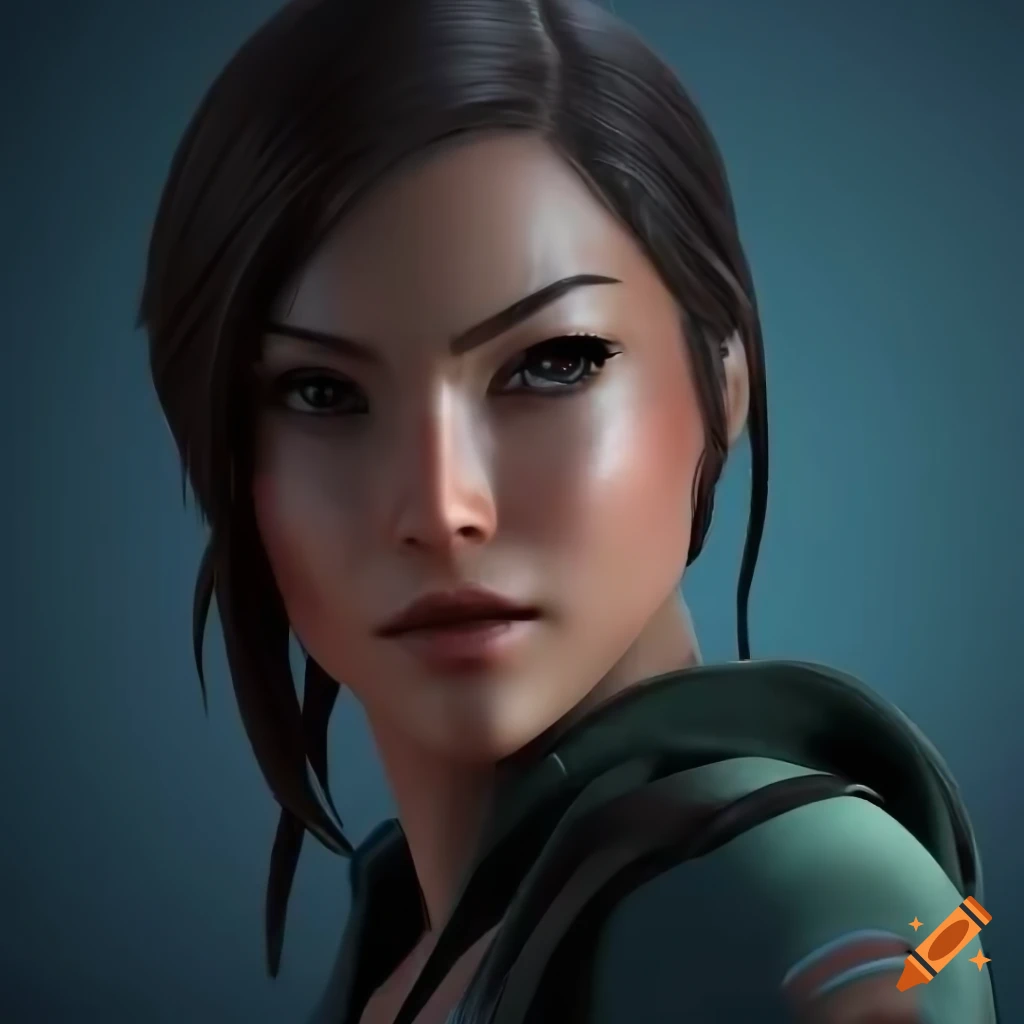 Stunning 3d Digital Art Of Lara Croft In A Cinematic Setting On Craiyon 