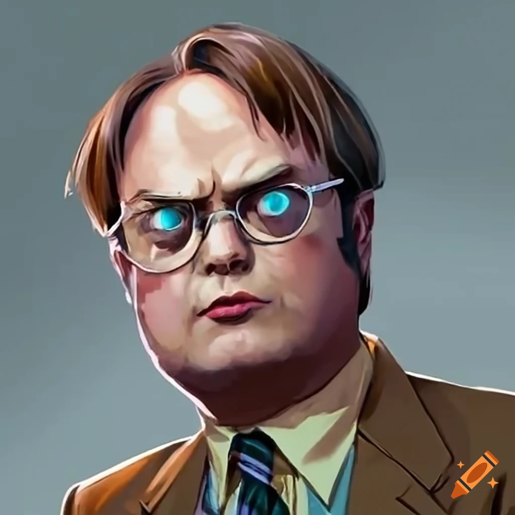 Dwight schrute as cybersecurity engineer on Craiyon