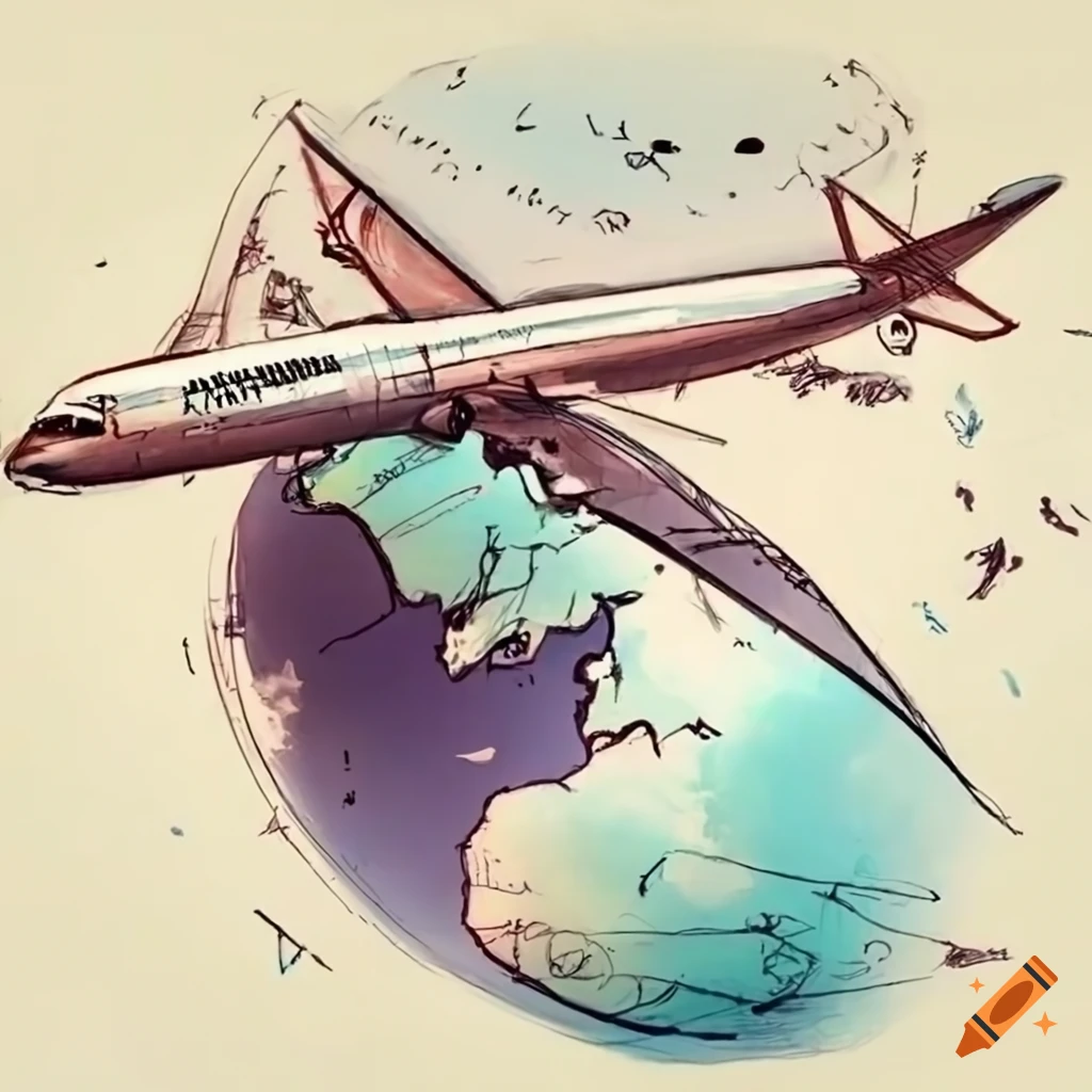 How to draw Aeroplane Drawing step by step - YouTube