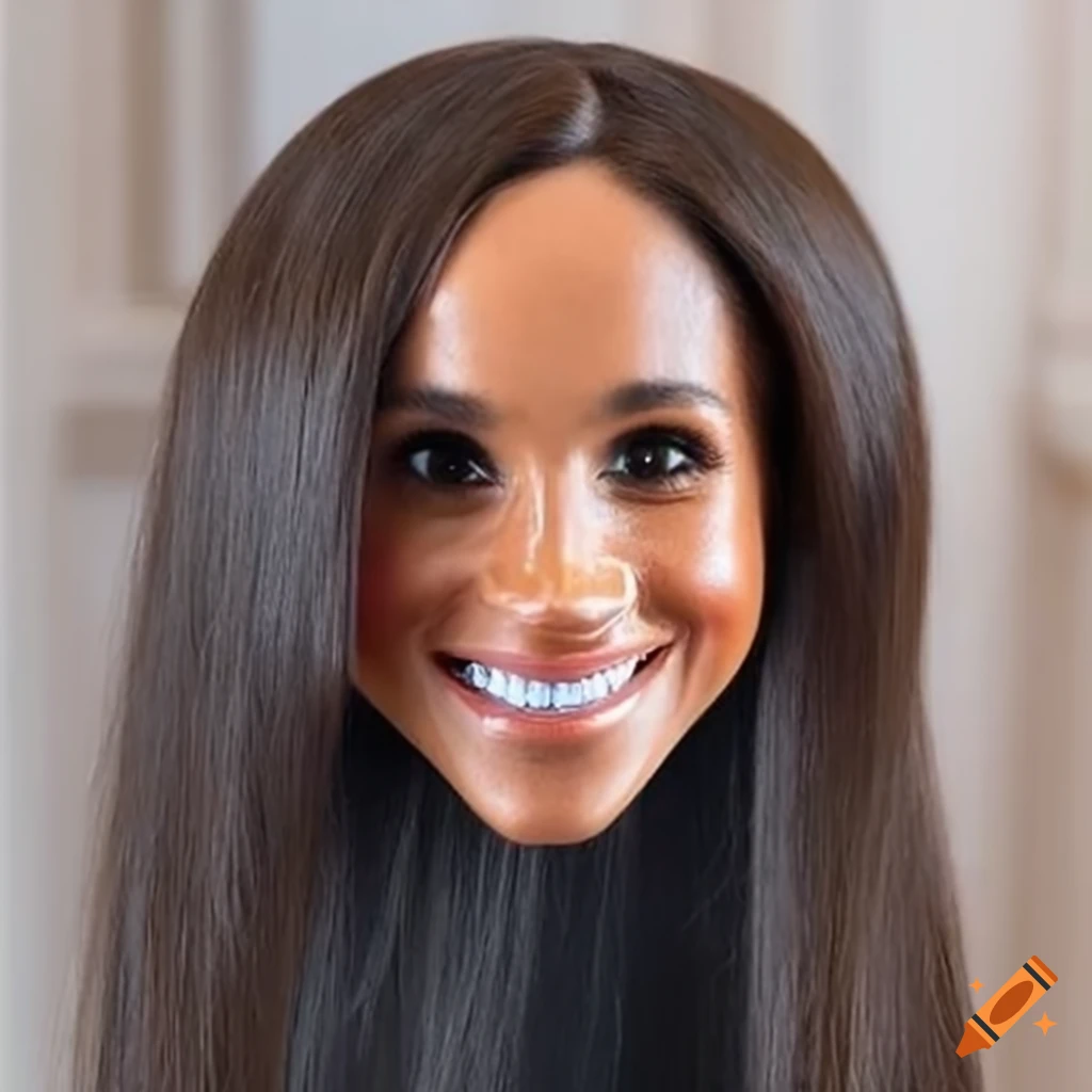 lifelike-meghan-markle-styling-head-with-long-flowing-hair-on-craiyon