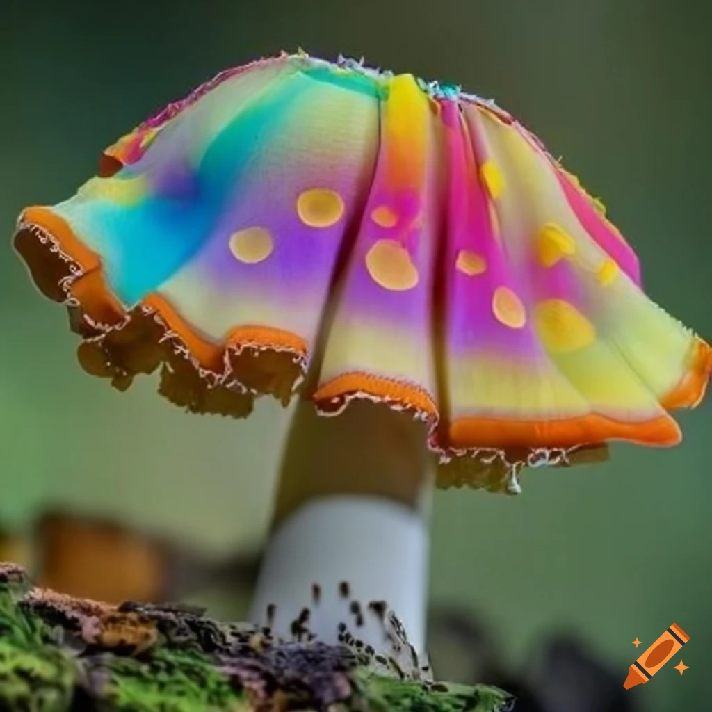 colorful fabric mushroom