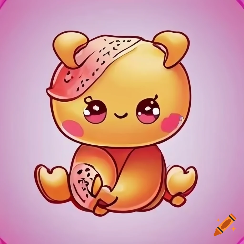 Pichu Sticker - Food Cute Kawaii Drawings Easy, HD Png Download -  1024x1289(#1582052) - PngFind