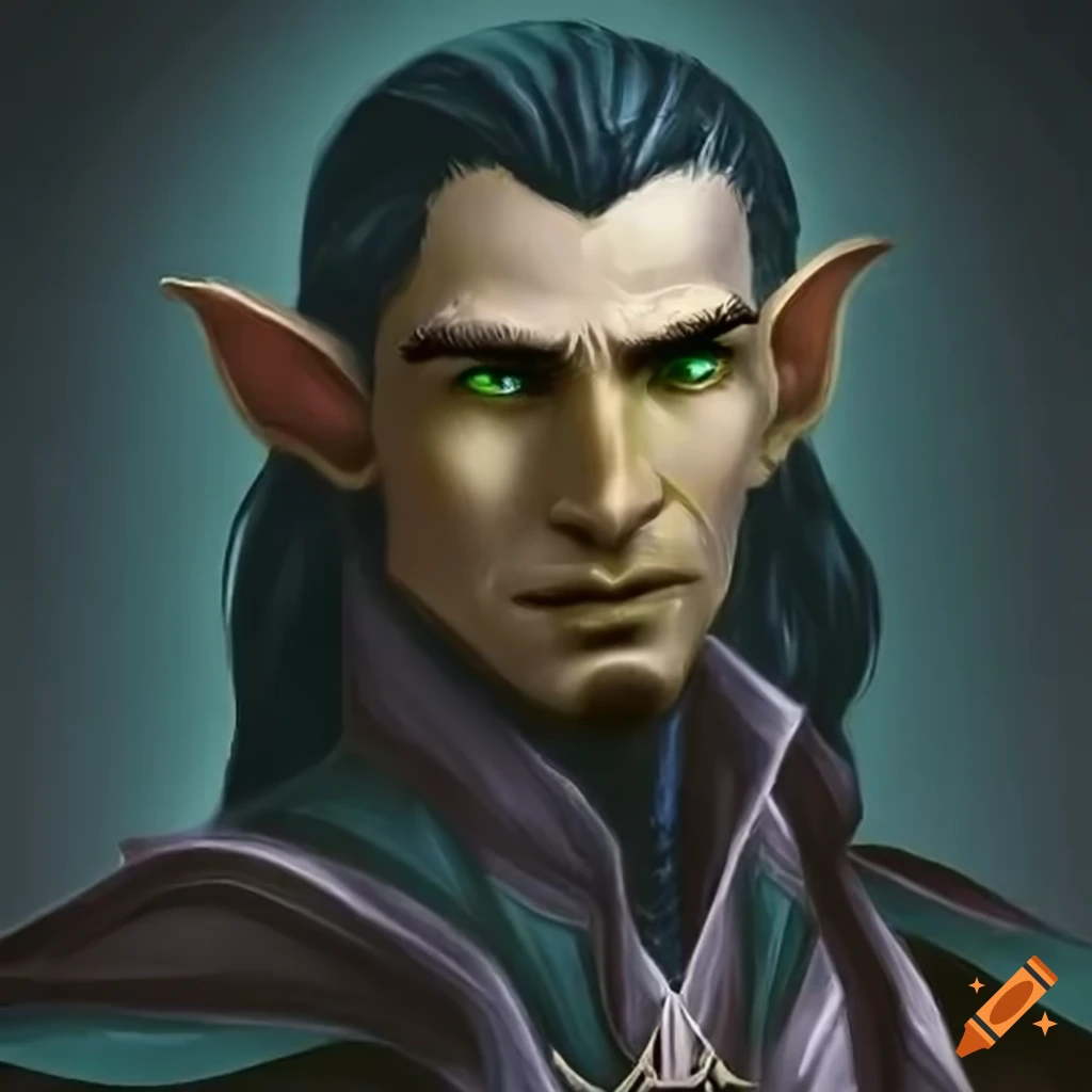 Image of an elven man sorcerer