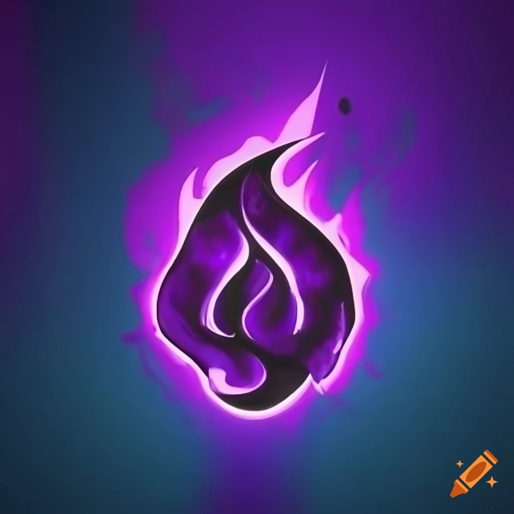 Logo of bpz clan with purple fire on Craiyon
