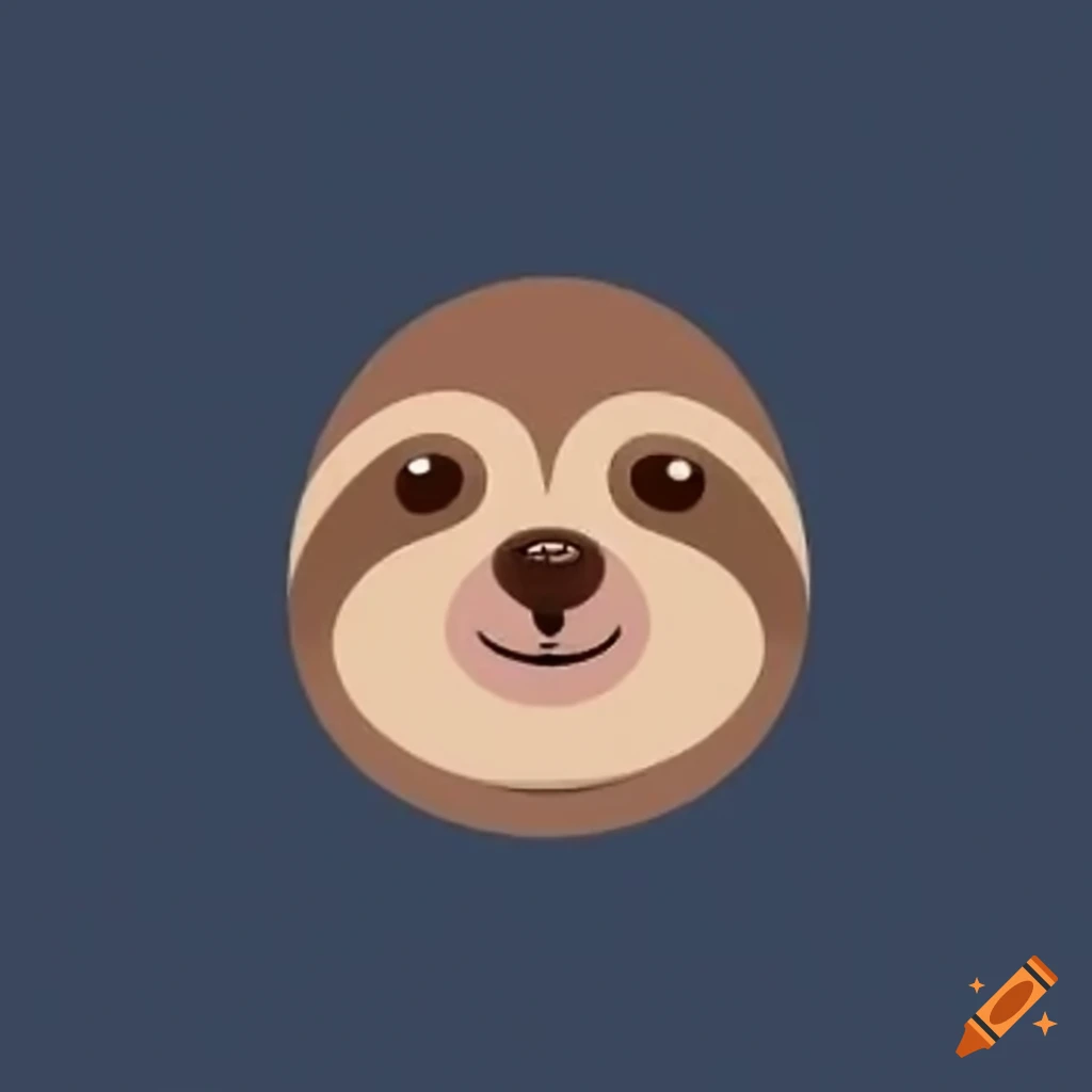 cartoon illustration of a sloth