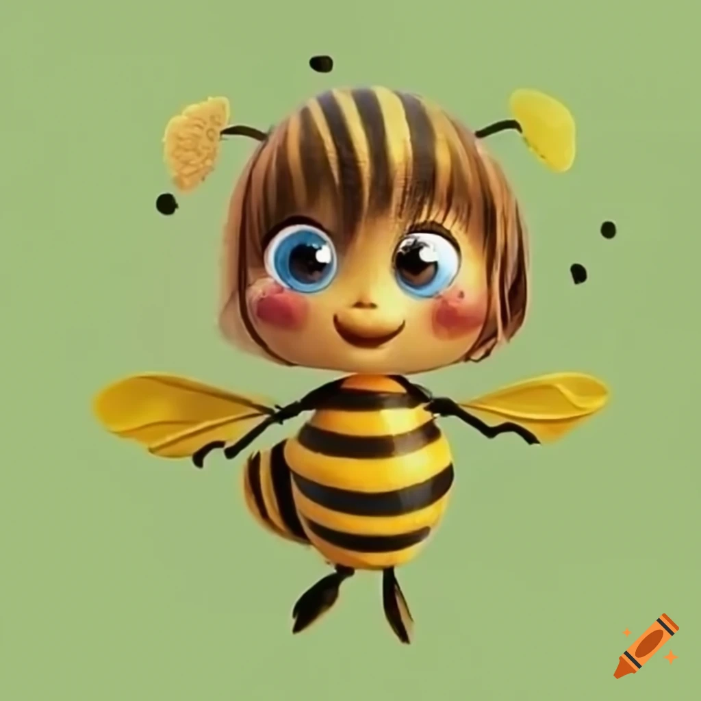 Cute bee on Craiyon