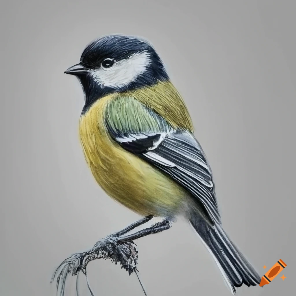 Kingfisher Bird Drawing
