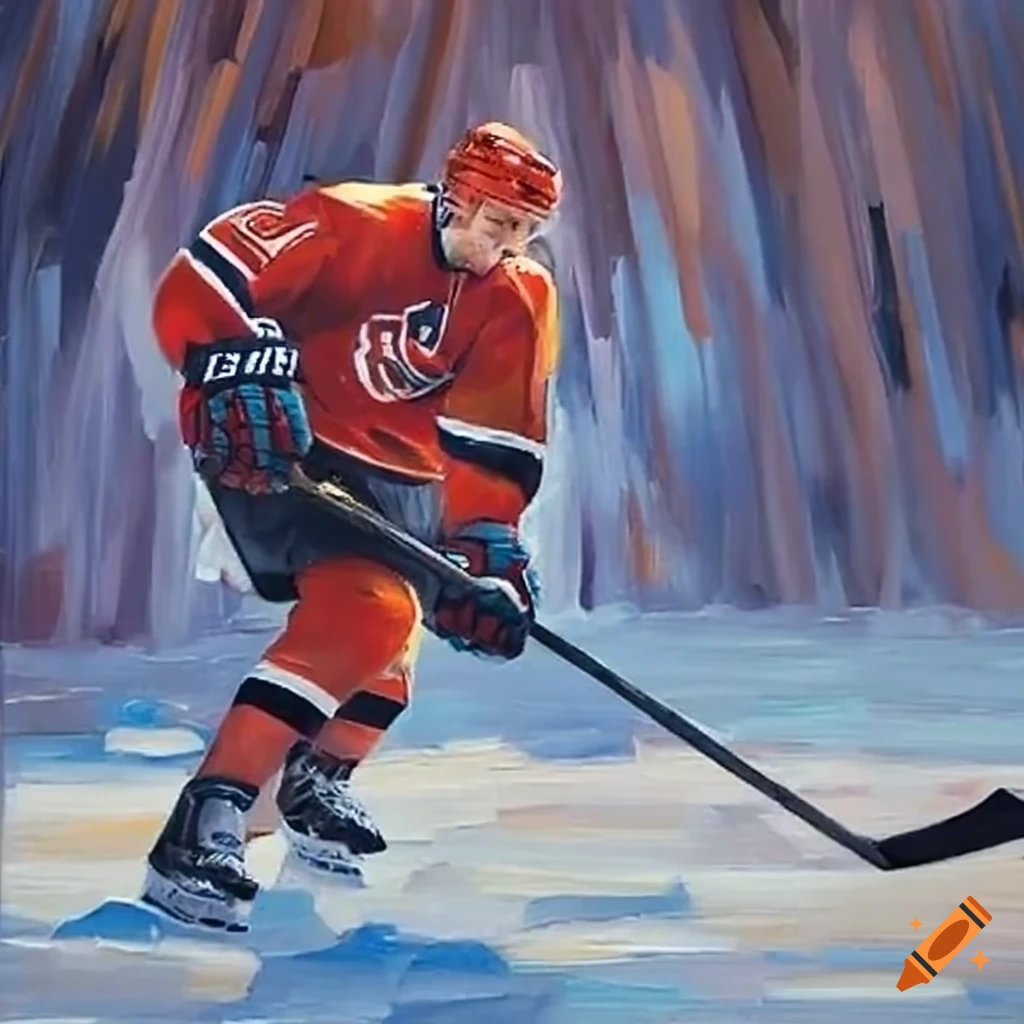 ice hockey player on the ice
