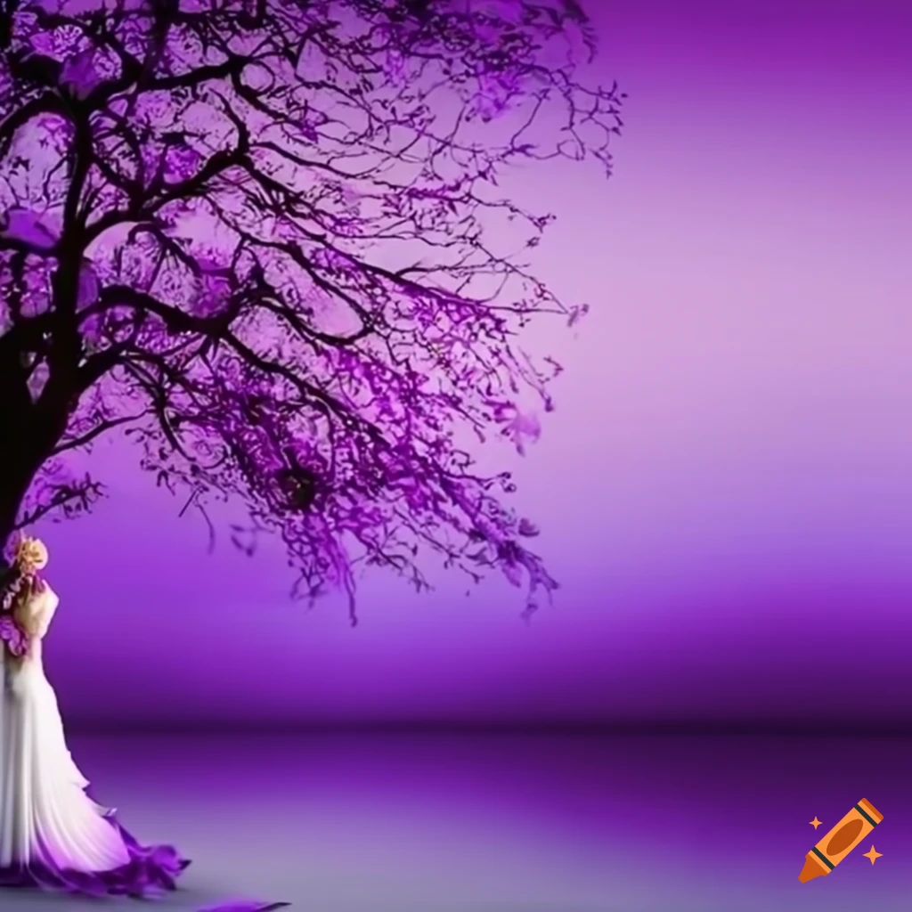 Purple paradise wedding backdrop