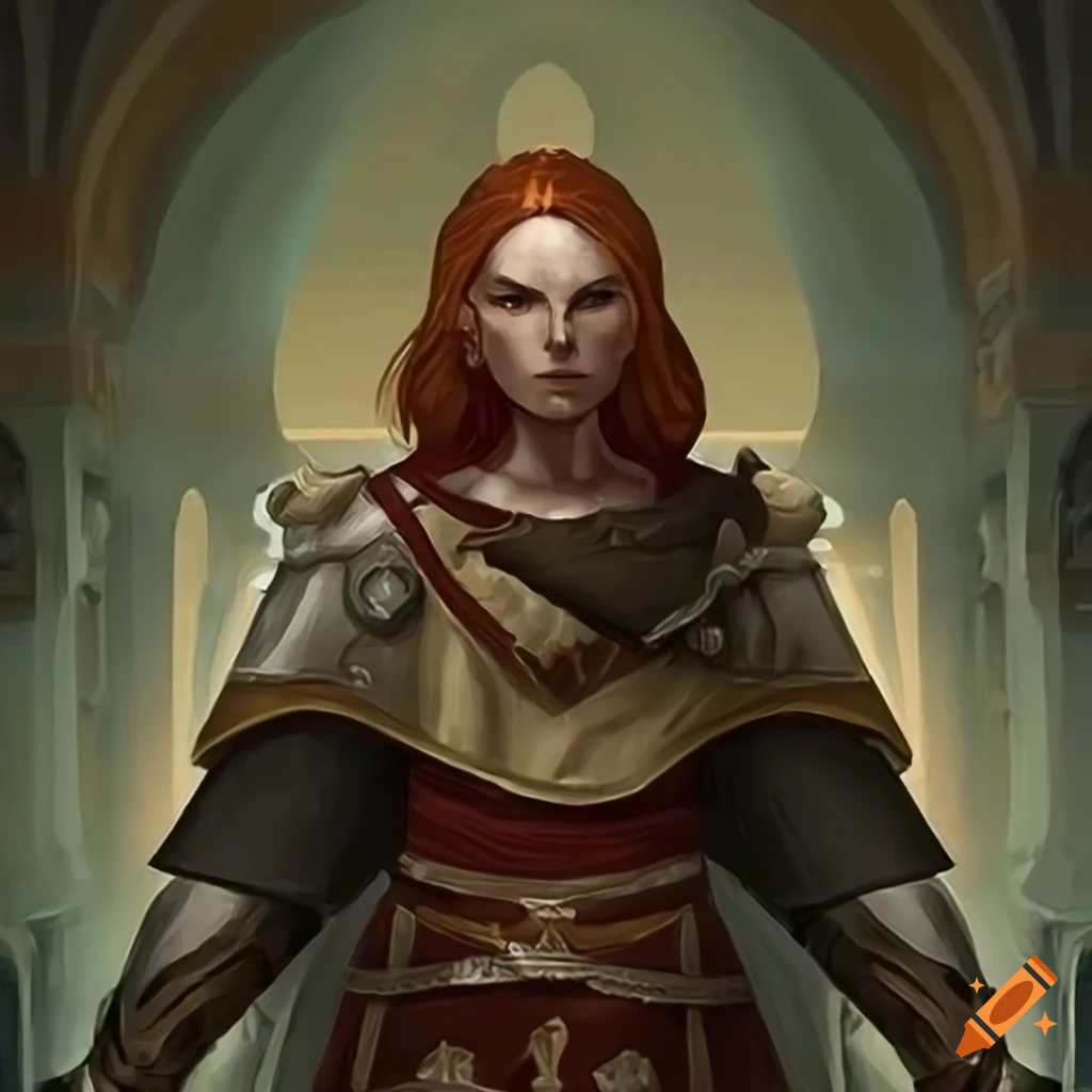 fantasy cleric character illustration