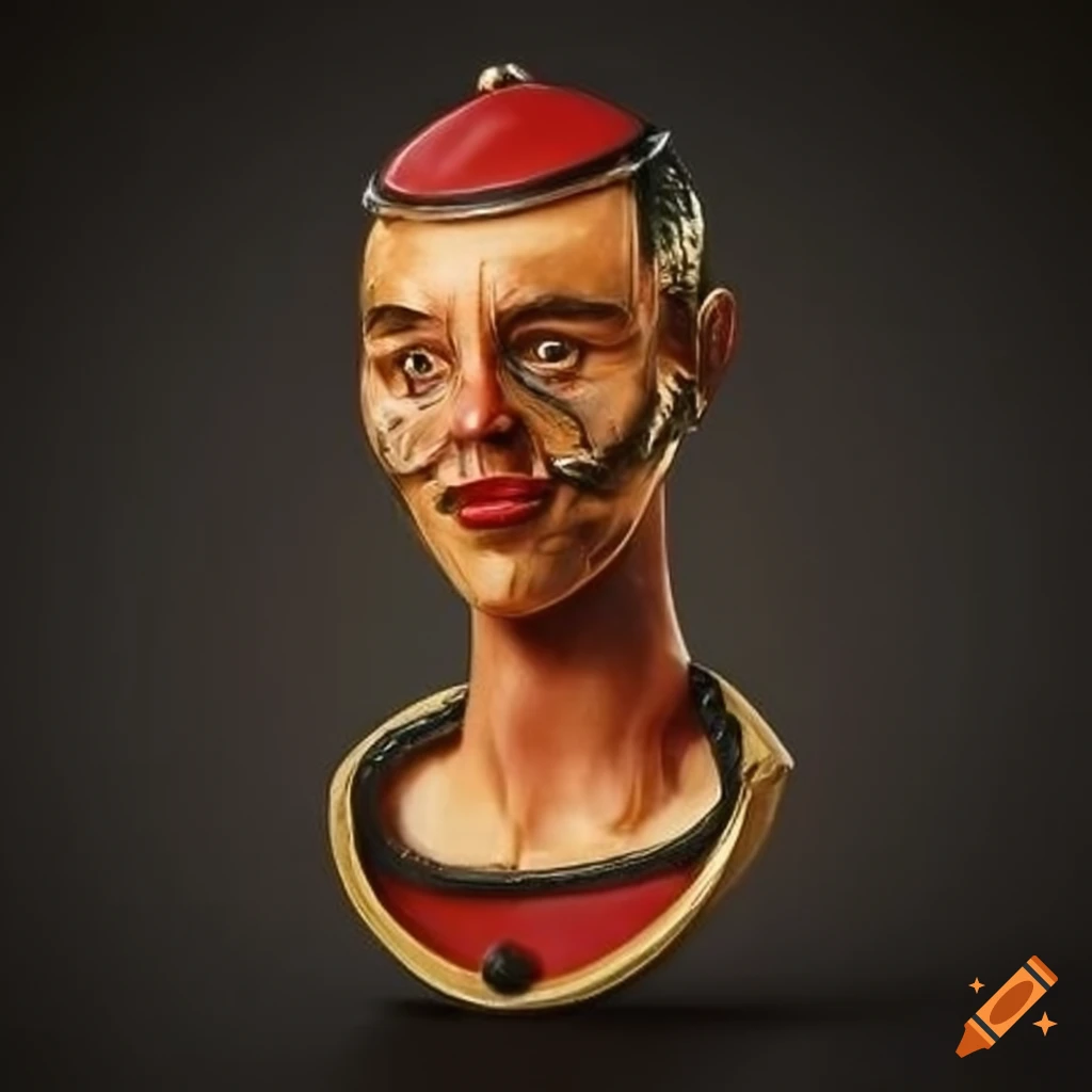 Carved wood artwork in mariachi style on craiyon