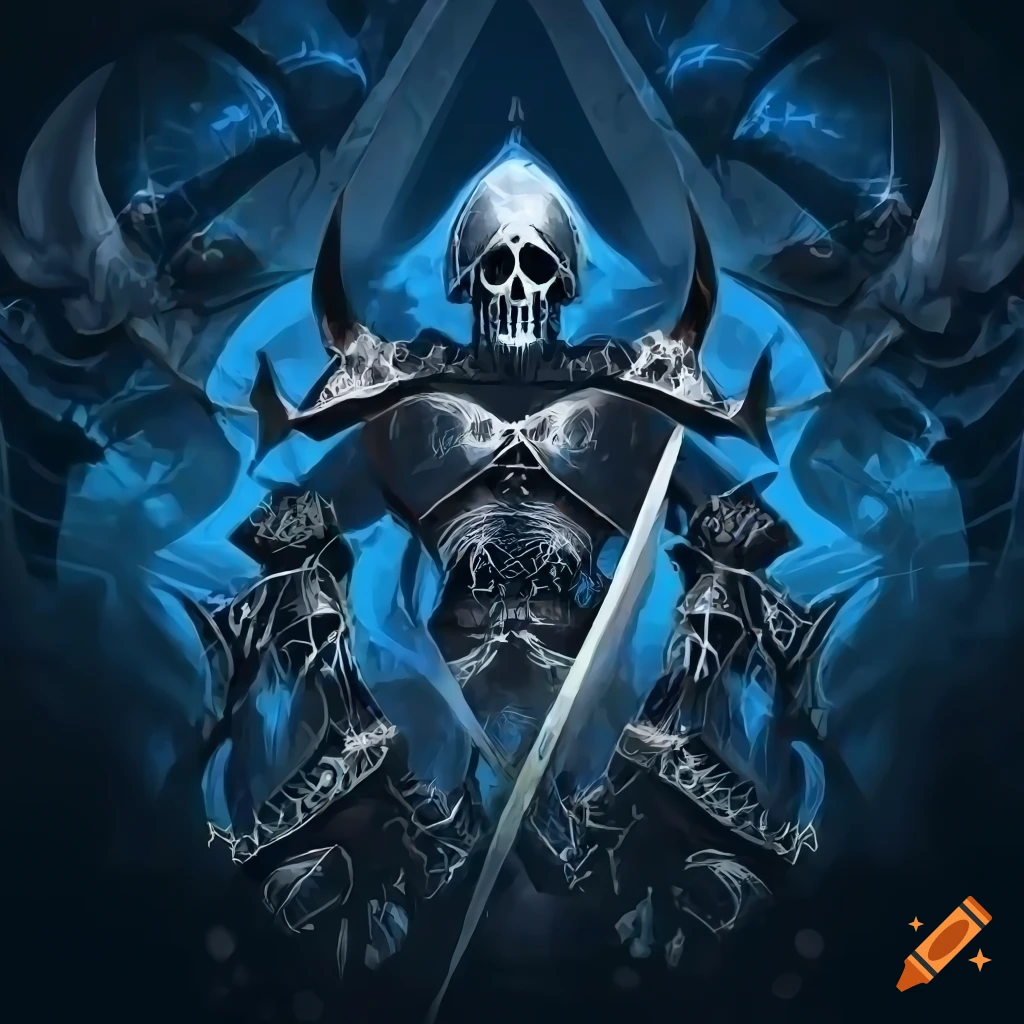 image of skeletons in a dark mountain landscape