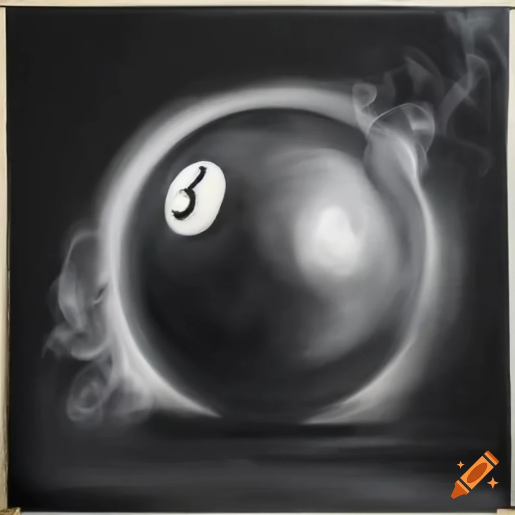 billiard ball blowing smoke rings