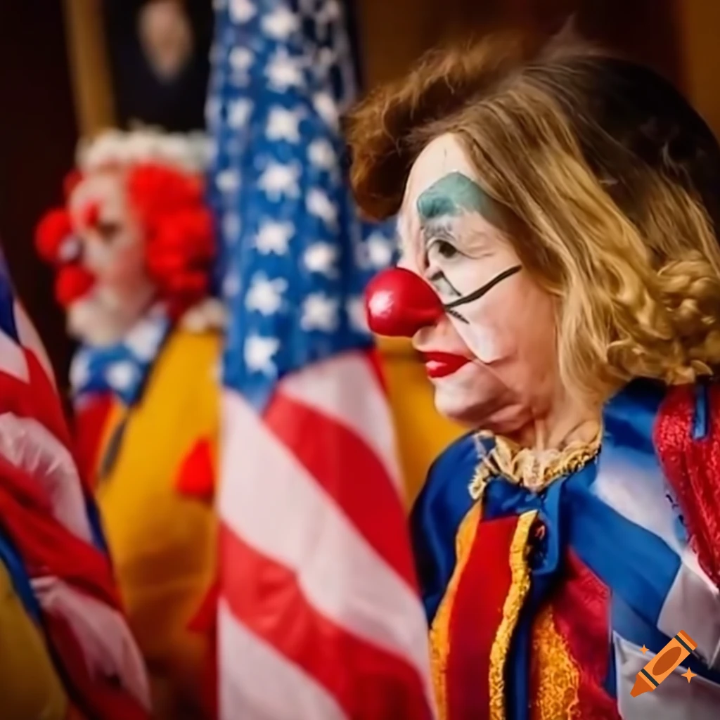 House Republican Freedom Caucus dressed as clowns in Congress