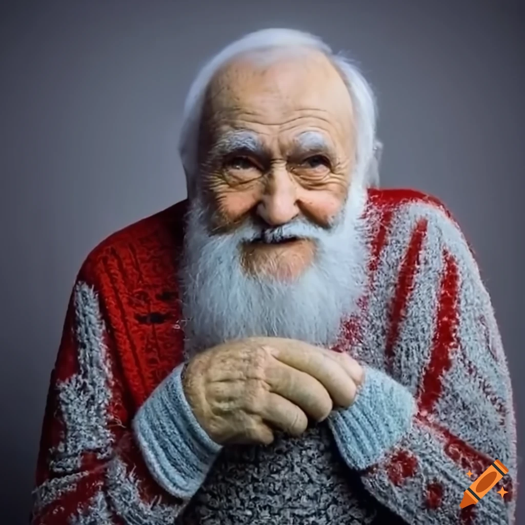 Elderly Man With A Long White Beard And Red Sweater On Craiyon elderly-man-with-a-long-white-beard-and-red-sweater-on-craiyon