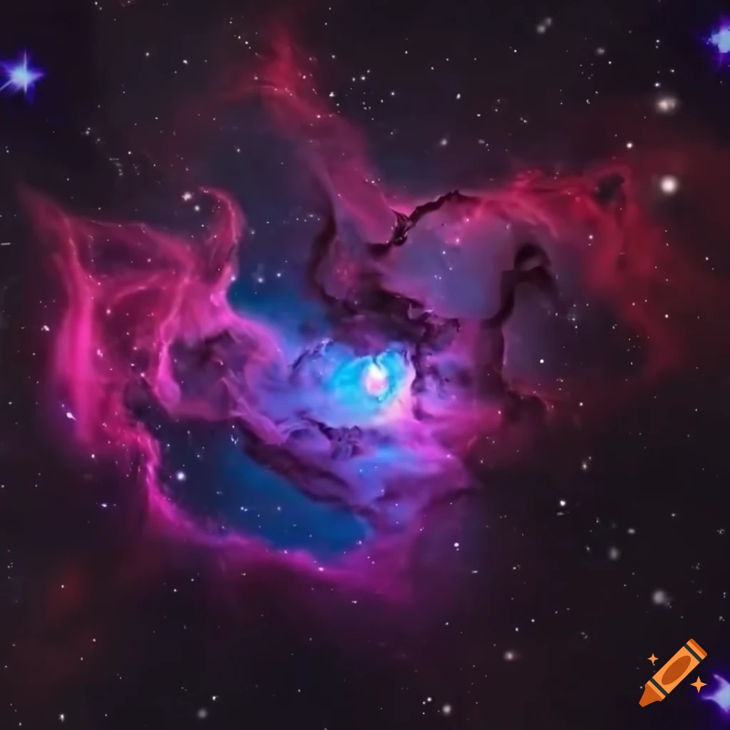 Spectral energy lily nebula in space on Craiyon