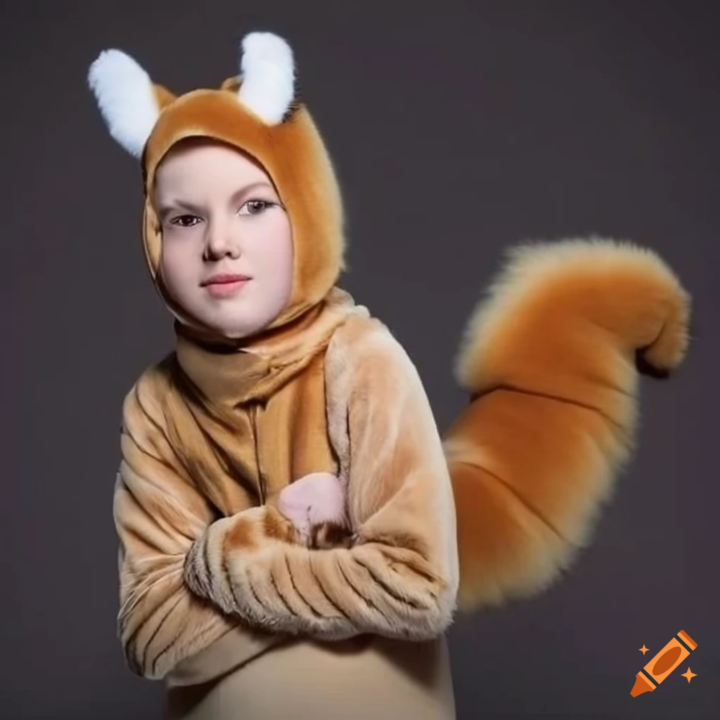 person wearing a caramel full body animal costume