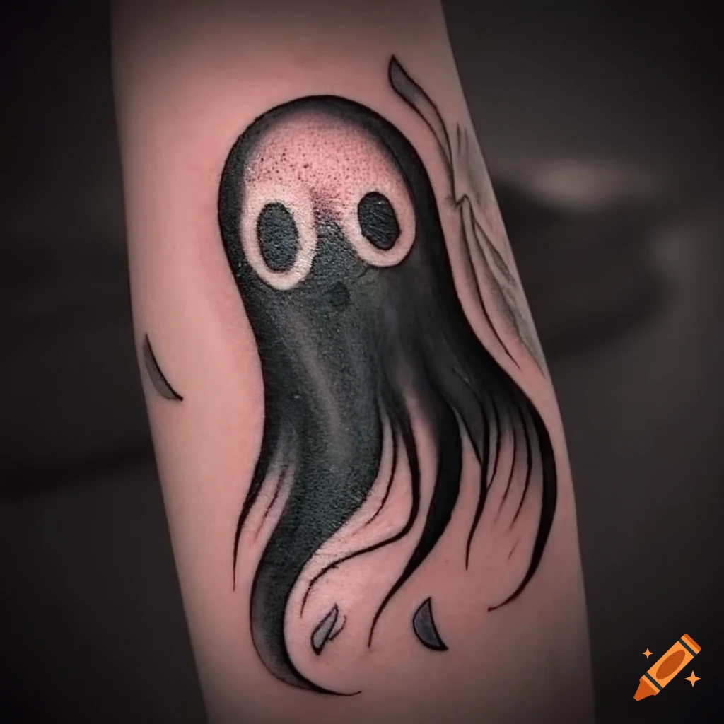 Small Ghost Temporary Tattoo