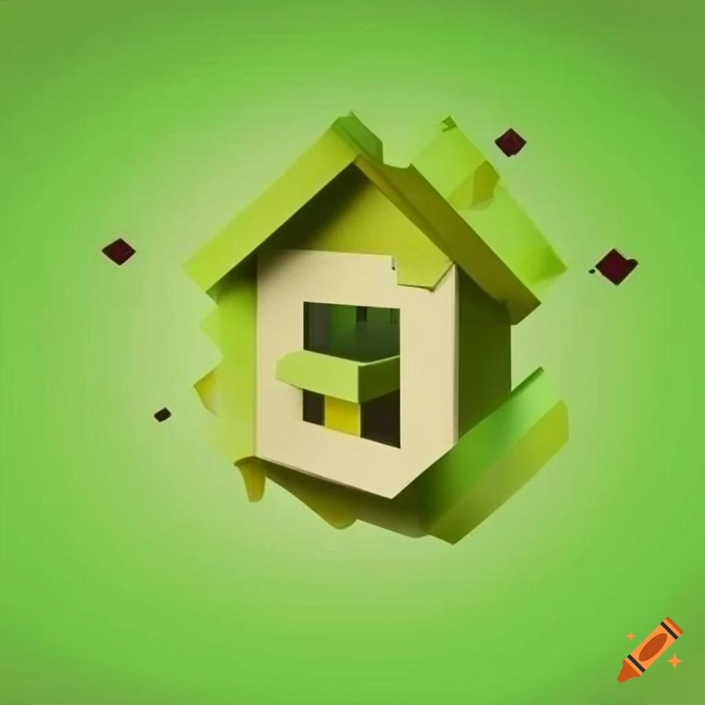 eco-friendly home logo with a crate