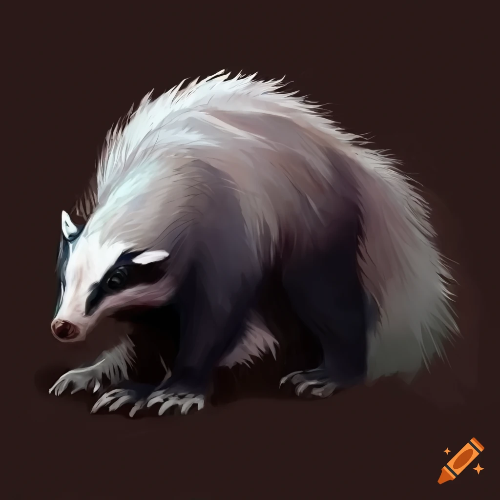 Illustration Of A Fantasy Badger On Craiyon
