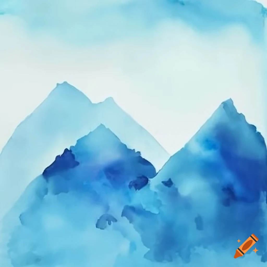 Light blue mountain backdrop on Craiyon